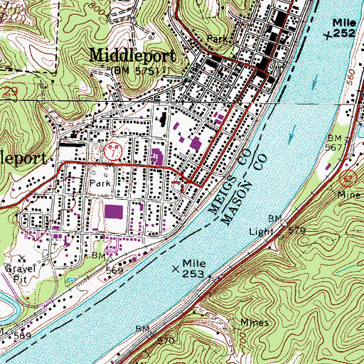 Topographic Map of Faith Chapel Open Bible Church, OH