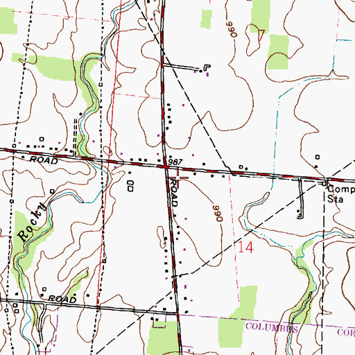 Topographic Map of Plain Township Park, OH