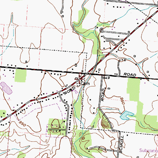 Topographic Map of Rogers Corner Shopping Center, OH
