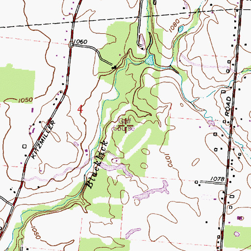 Topographic Map of The Golf Club, OH
