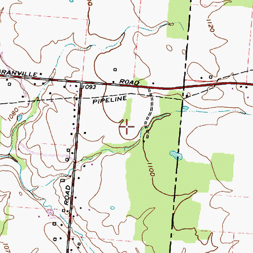 Topographic Map of Winding Hollow Country Club, OH
