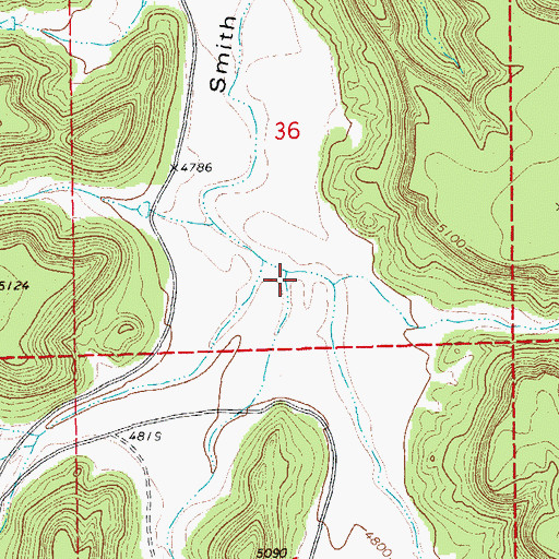 Topographic Map of East Maverick Canyon, CO