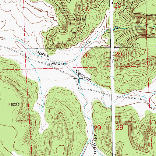 Topographic Map of Grape Canyon, CO