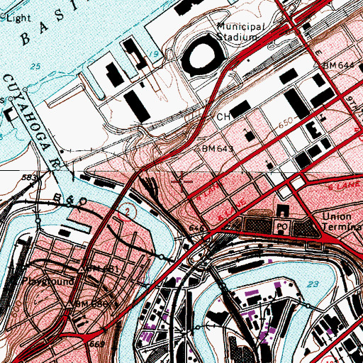 Topographic Map of Bloch Block, OH