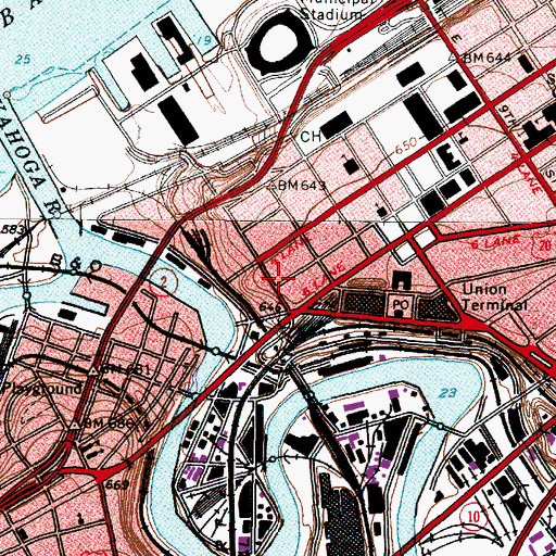 Topographic Map of Hilliard Block, OH