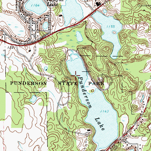 Topographic Map of Beach Trail, OH