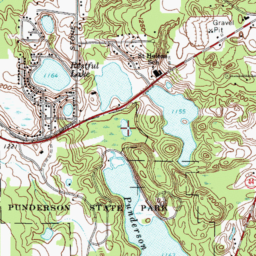 Topographic Map of Emerald Lake, OH