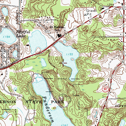 Topographic Map of Erie Trail, OH