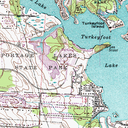 Topographic Map of Latham Lane Picnic Area, OH