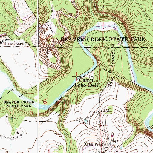 Topographic Map of Dogwood Trail, OH