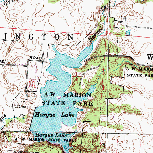 Topographic Map of Squawroot Nature Trail, OH