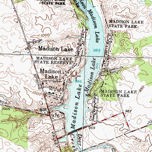 Topographic Map of Sugar Maple Hiking Trail, OH