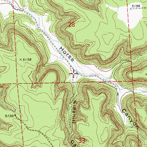 Topographic Map of Sidehill Canyon, CO