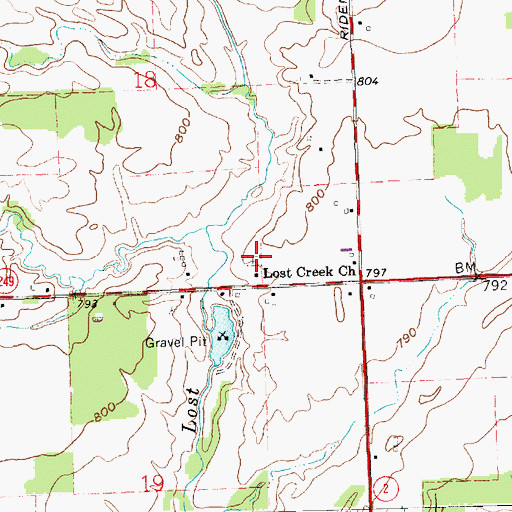 Topographic Map of Old Presbyterian Cemetery, OH