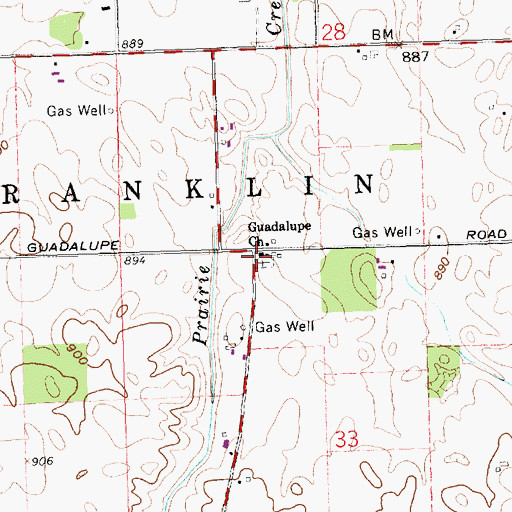 Topographic Map of Catholic Cemetery, OH