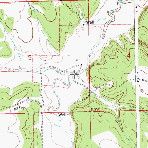 Topographic Map of Dinner Branch, CO