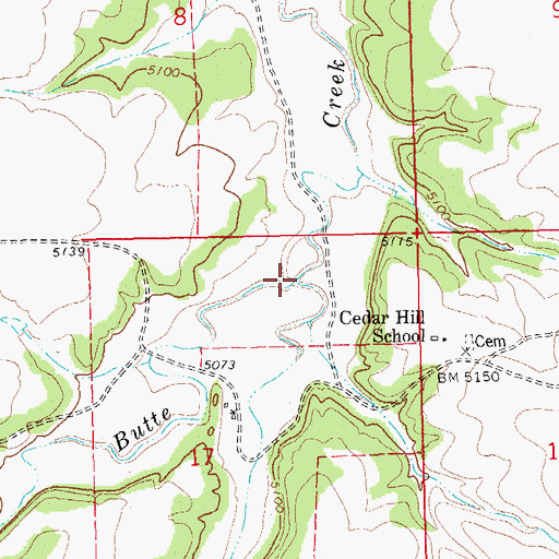 Topographic Map of Dugout Creek, CO