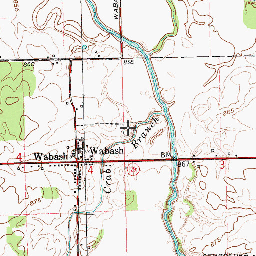 Topographic Map of Live Oak Cemetery, OH