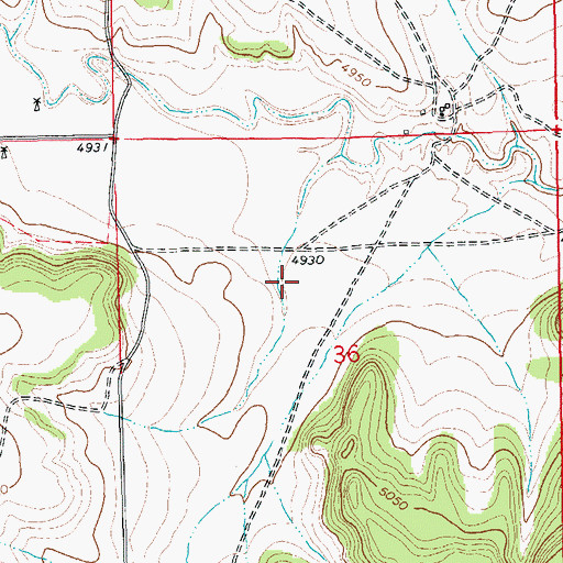 Topographic Map of Buck Canyon, CO