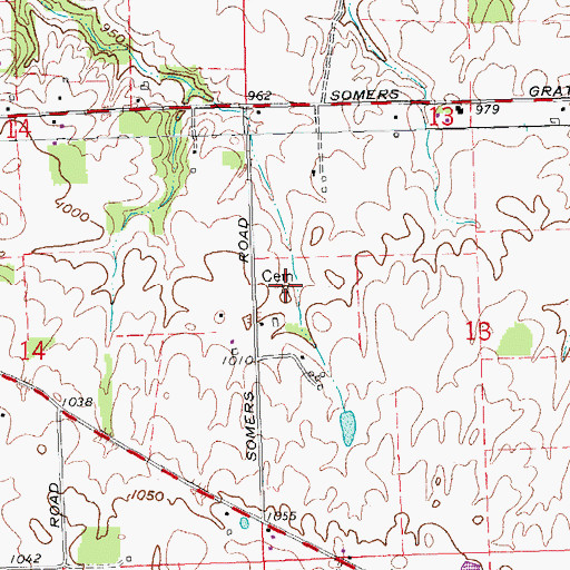 Topographic Map of Patterson Cemetery, OH