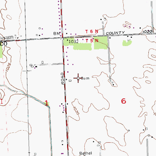Topographic Map of Dohner Cemetery, OH