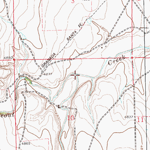 Topographic Map of Soldier Canyon, CO