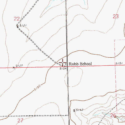 Topographic Map of Robb School, CO