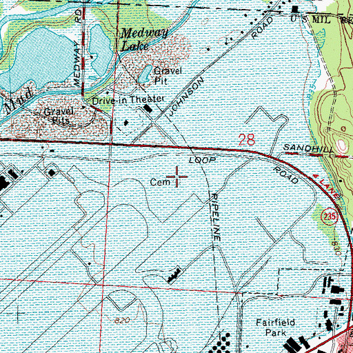 Topographic Map of Cox Cemetery, OH
