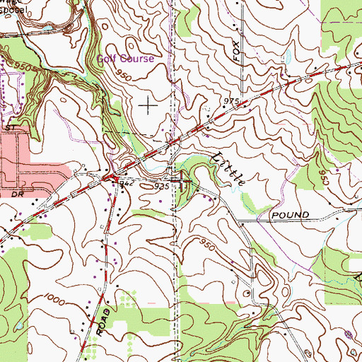 Topographic Map of East Cemetery, OH
