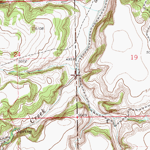 Topographic Map of Cat Canyon, CO