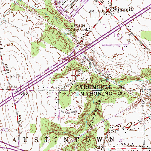 Topographic Map of Welsh Hill Cemetery, OH