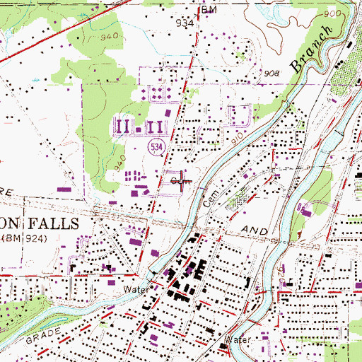 Topographic Map of West Newton Falls Cemetery, OH