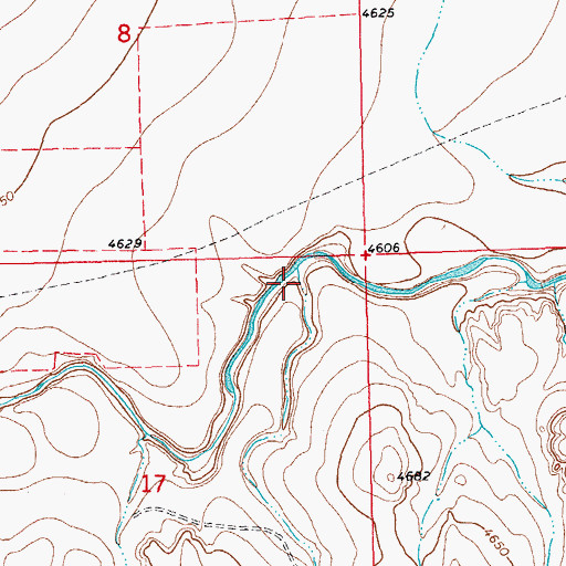 Topographic Map of Antelope Draw, CO