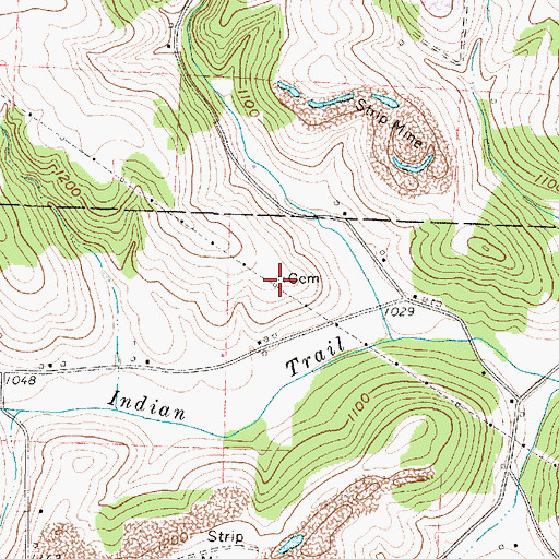 Topographic Map of Moses J Miller Farm Cemetery, OH