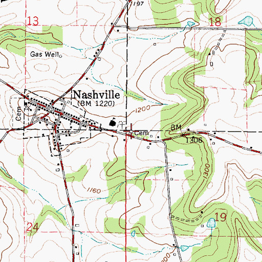 Topographic Map of Old Dutch Lutheran Cemetery, OH