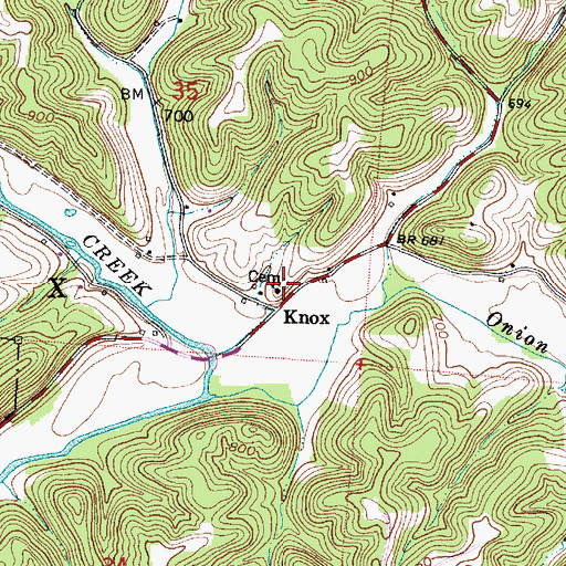 Topographic Map of Bethel Holiness Mission Cemetery, OH