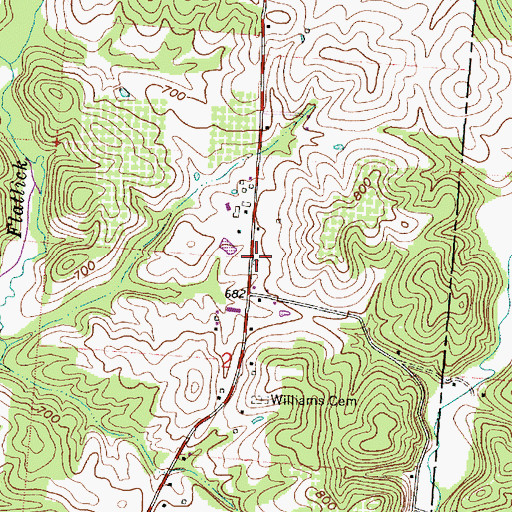 Topographic Map of Blakely Cemetery, OH