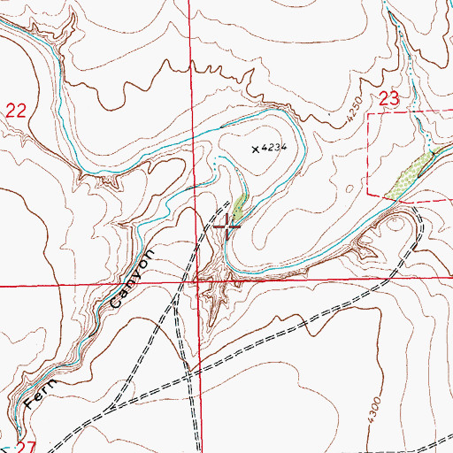 Topographic Map of Fern Canyon, CO