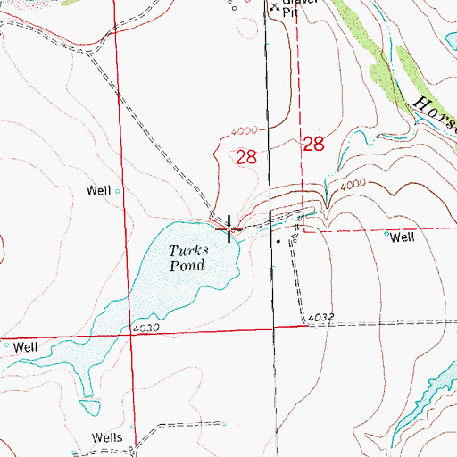 Topographic Map of Turks Pond, CO