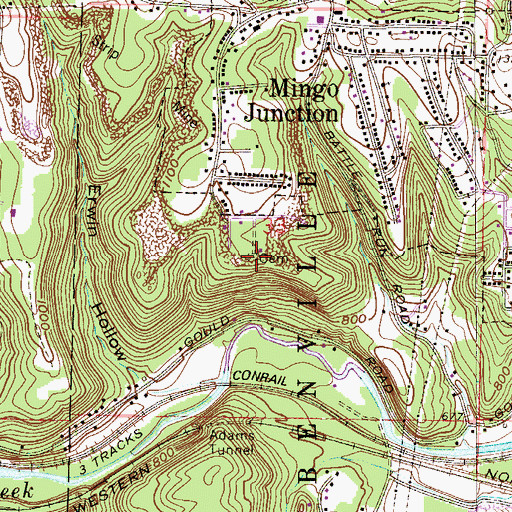 Topographic Map of Hill Cemetery, OH