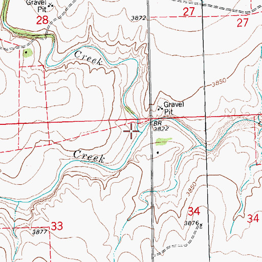 Topographic Map of Little Horse Creek, CO