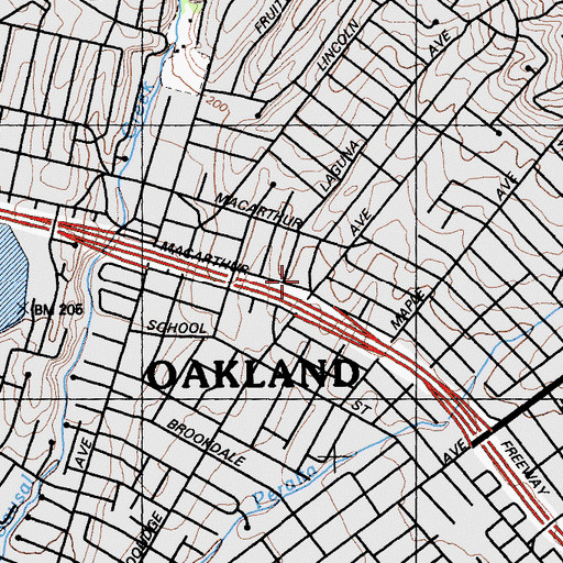 Topographic Map of Calvary Chapel, CA