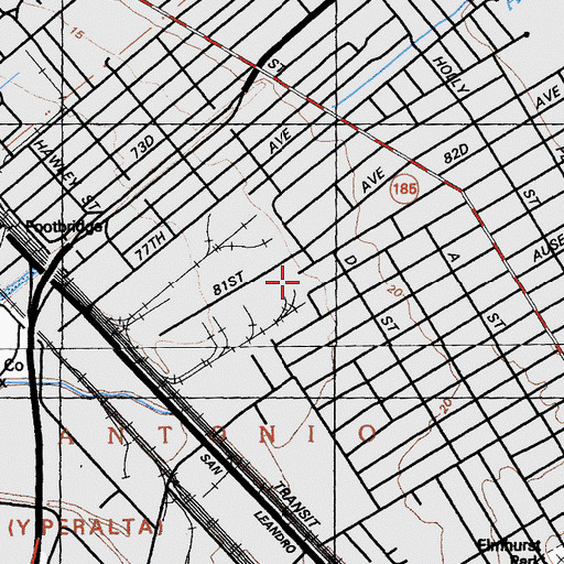 Topographic Map of Calvary Temple, CA