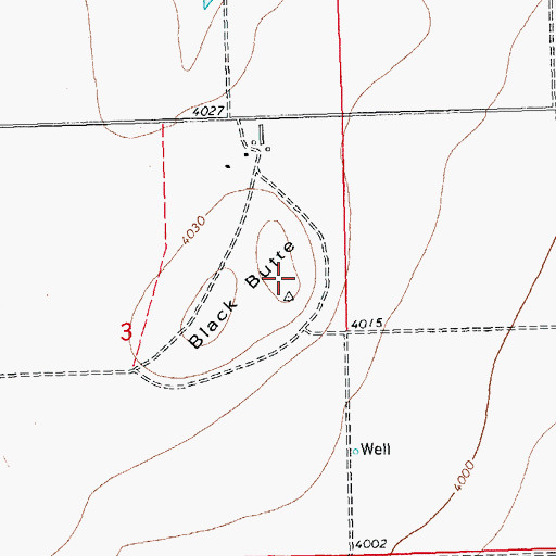 Topographic Map of Black Butte, CO