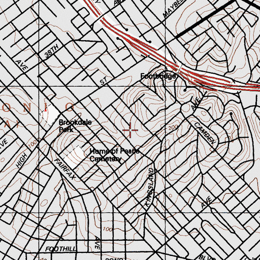Topographic Map of The Church of Jesus Christ of Latter Day Saints, CA