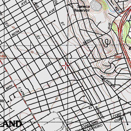 Topographic Map of New Apostolic Church, CA