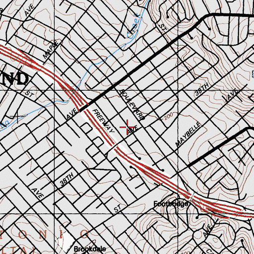 Topographic Map of Ninth Church of Christ Scientist, CA