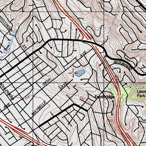 Topographic Map of Thirtyninth Avenue Reservoir, CA
