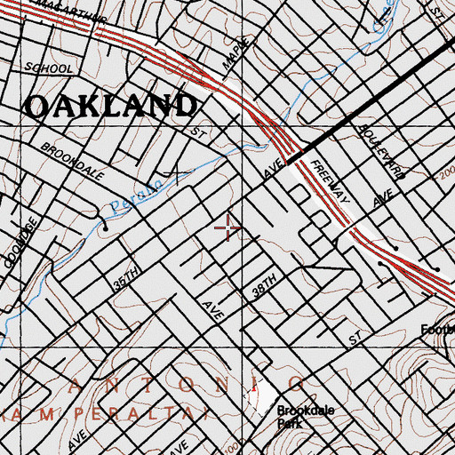 Topographic Map of Victory Temple Full Gospel Church, CA