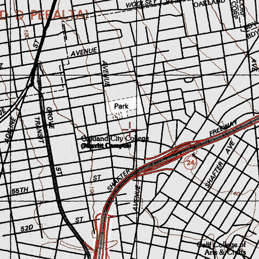 Topographic Map of Christ Holy Sanctified Pentecostal Church, CA